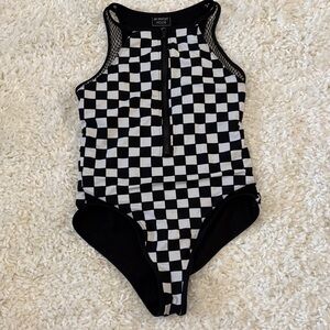 Midnight Hour Black & White Checker One-Piece Swimsuit